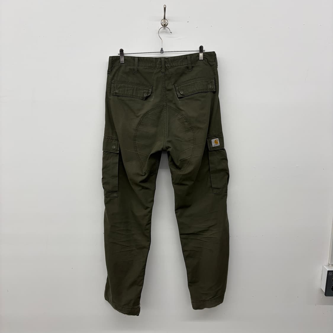 칼하트 카키색 카고 바지 남성 32 상품이미지6