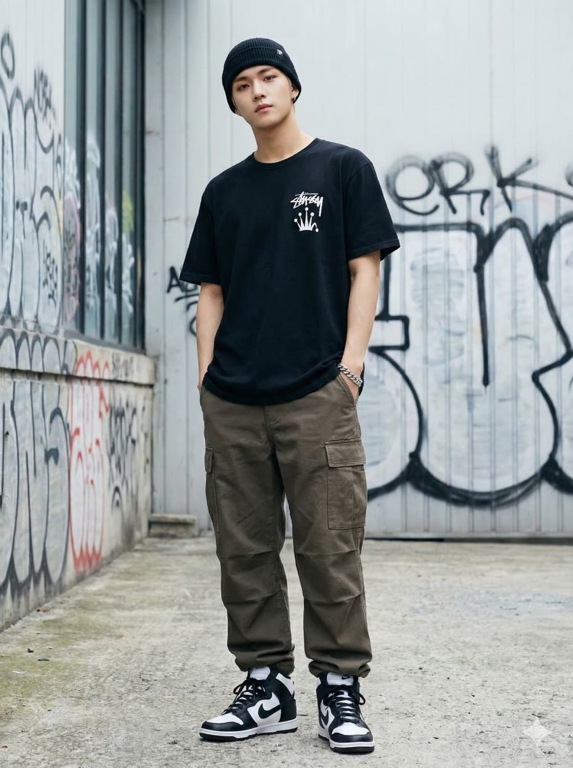 스투시 정품 스톡 크라운 로고 반팔 티셔츠 상품이미지1