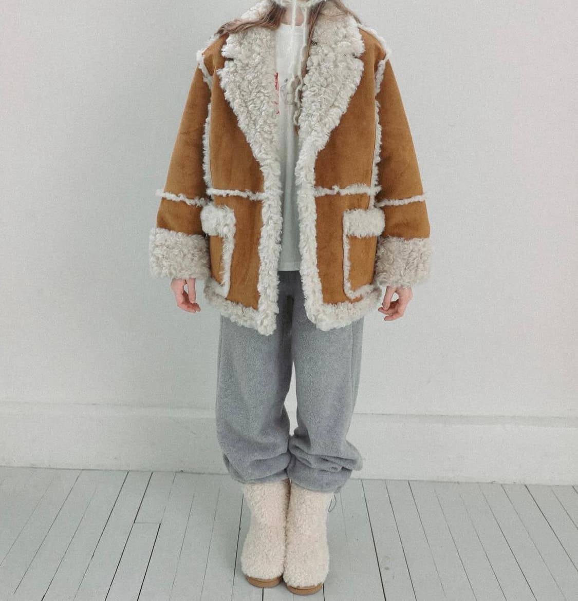 플레따 리버시블 무스탕 상품이미지3