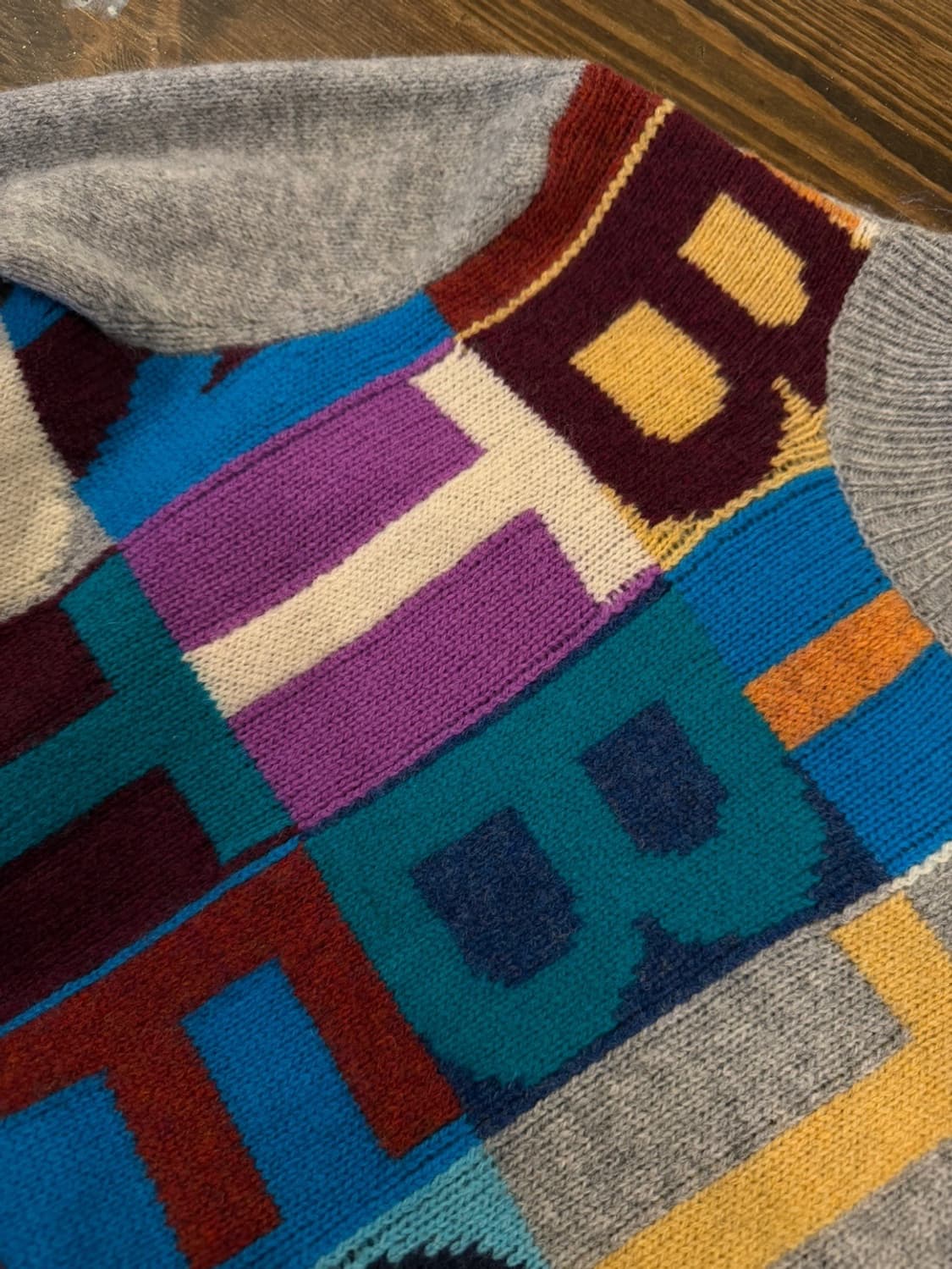 베네통 그래픽 니트 55~66 상품이미지9