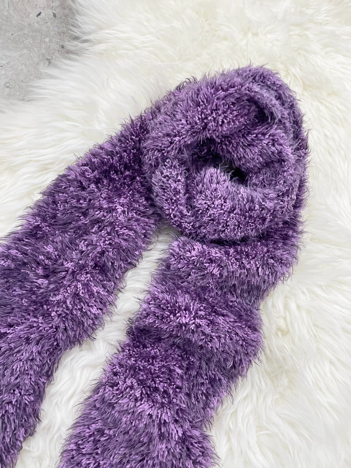 퍼플 헤어리 머플러 상품이미지6