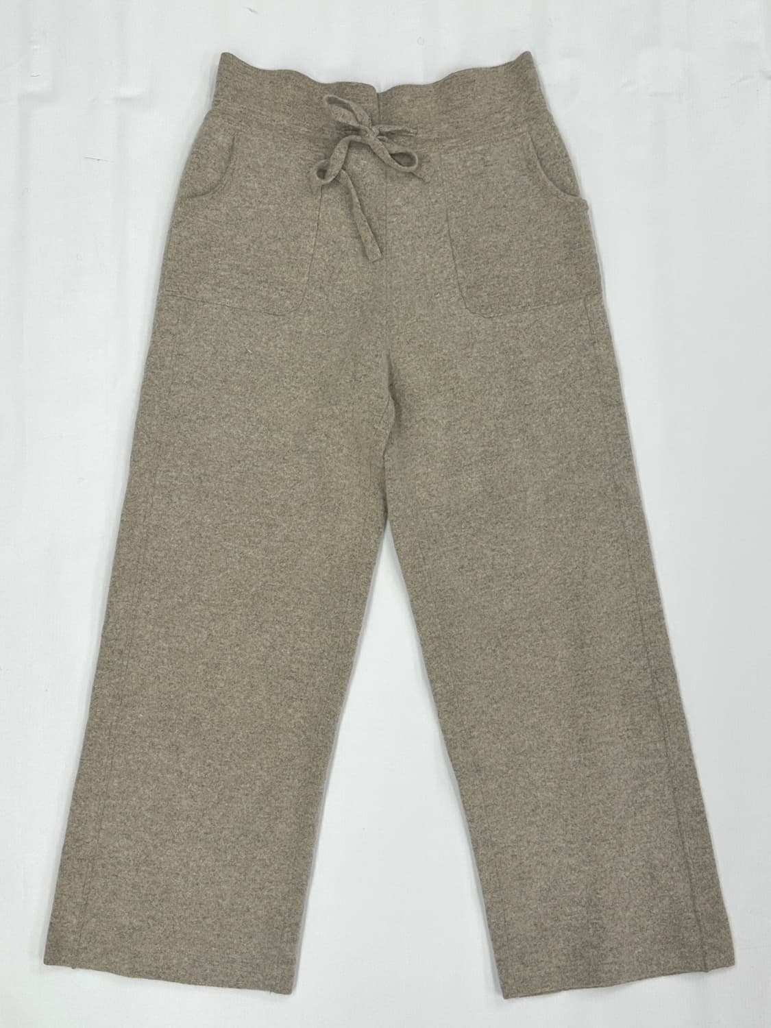 베이지 니트 핸드메이드st 모직 밴딩 팬츠 캐주얼 베이직  상품이미지3