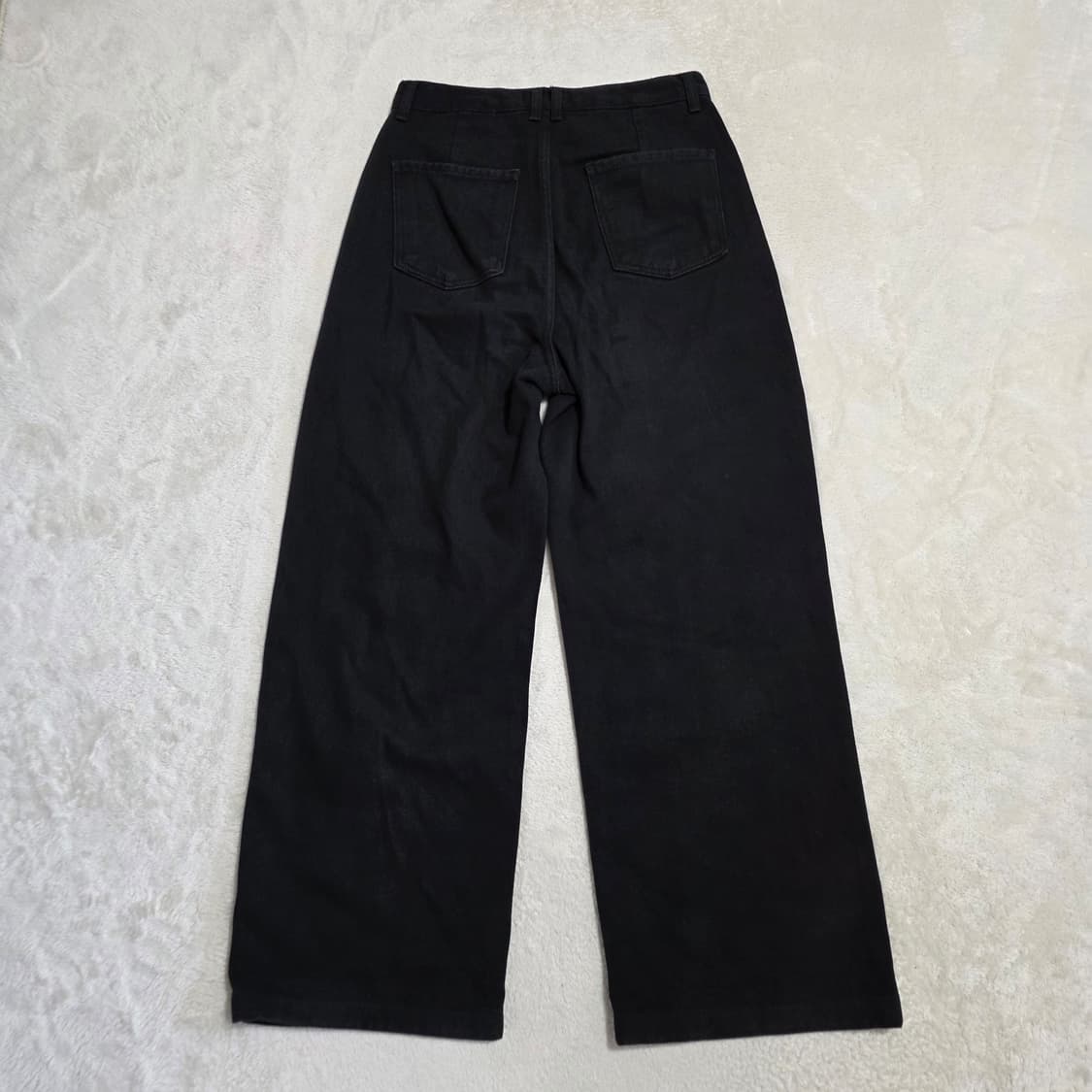 (1)여성 라룸 블랙 와이드 데님 팬츠 상품이미지3