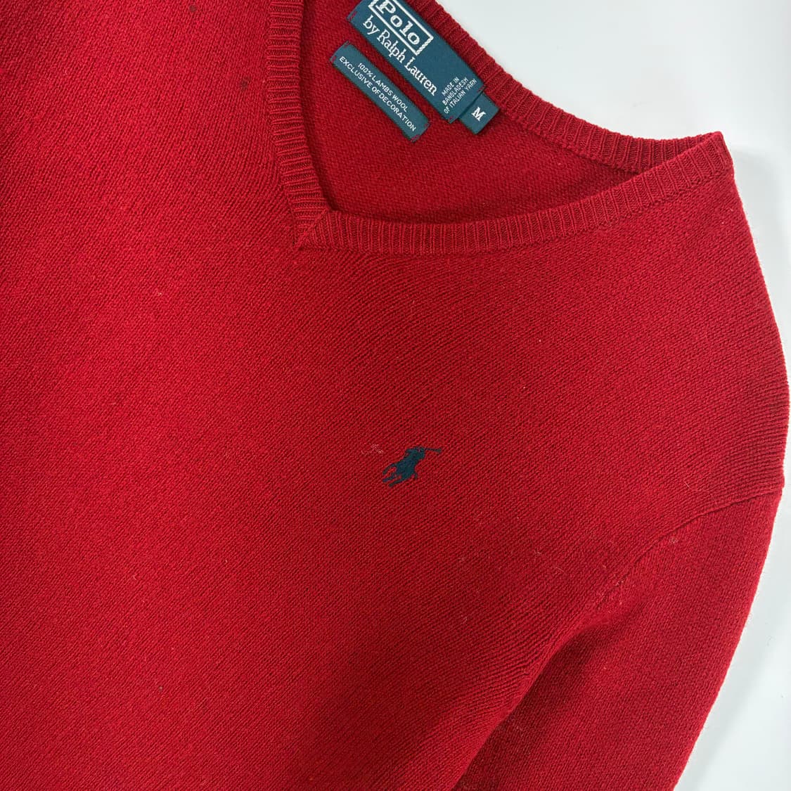 Polo 폴로 랄프로렌 딥레드 램스울 니트 상품이미지3