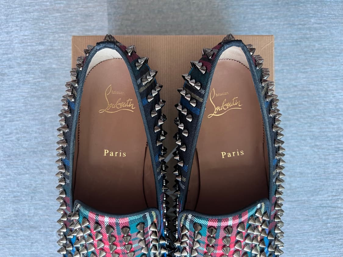 [42] 새상품 크리스찬루부탱 타탄체크 롤러보이 상품이미지7