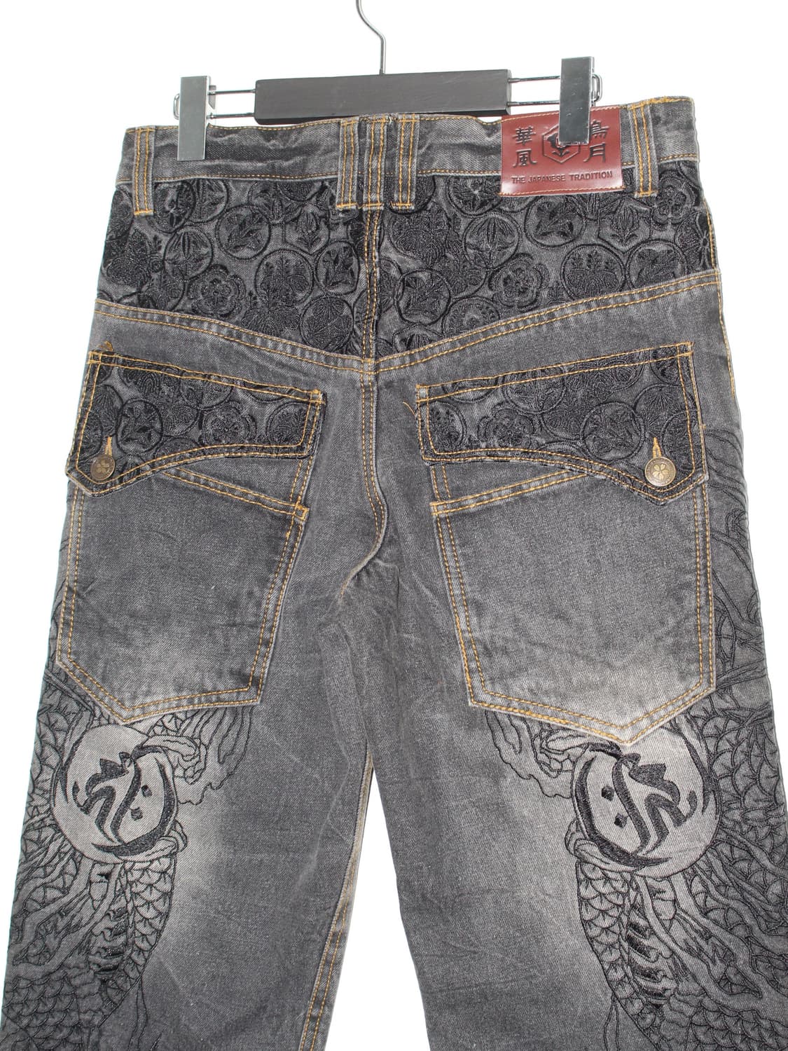 화조풍월 용 자수 블랙데님팬츠 36 상품이미지6