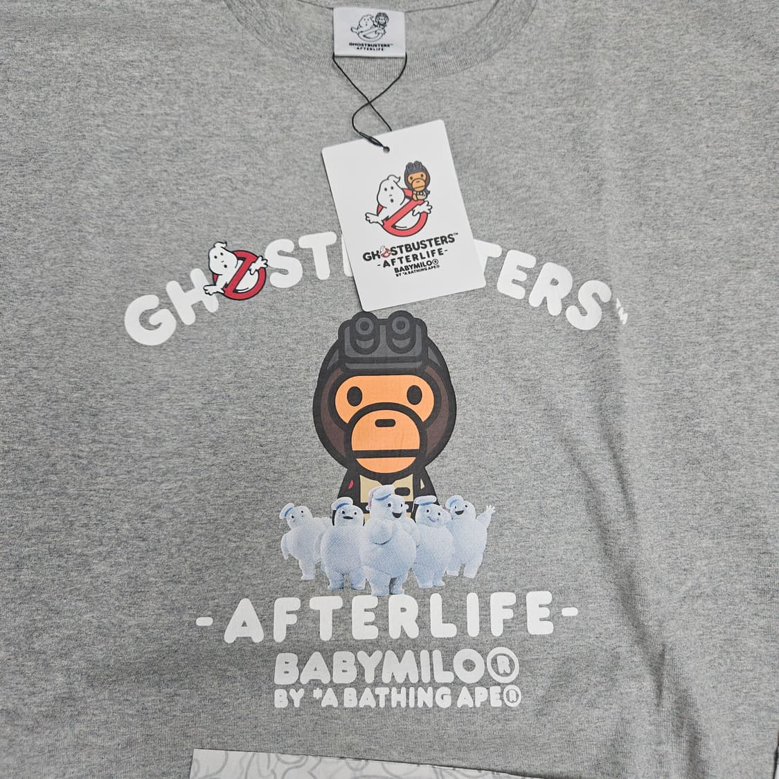 (새상품) 베이프 x 고스트버스터즈  마일로 롱슬리브 (그레이/2XL) 상품이미지4