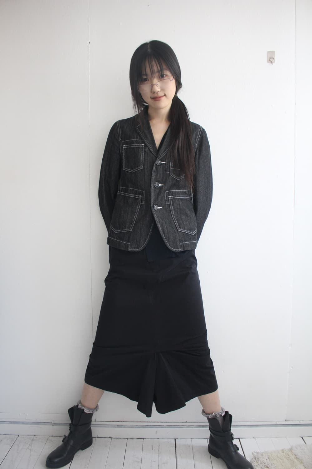 stitch blazer denim jacket 상품이미지1