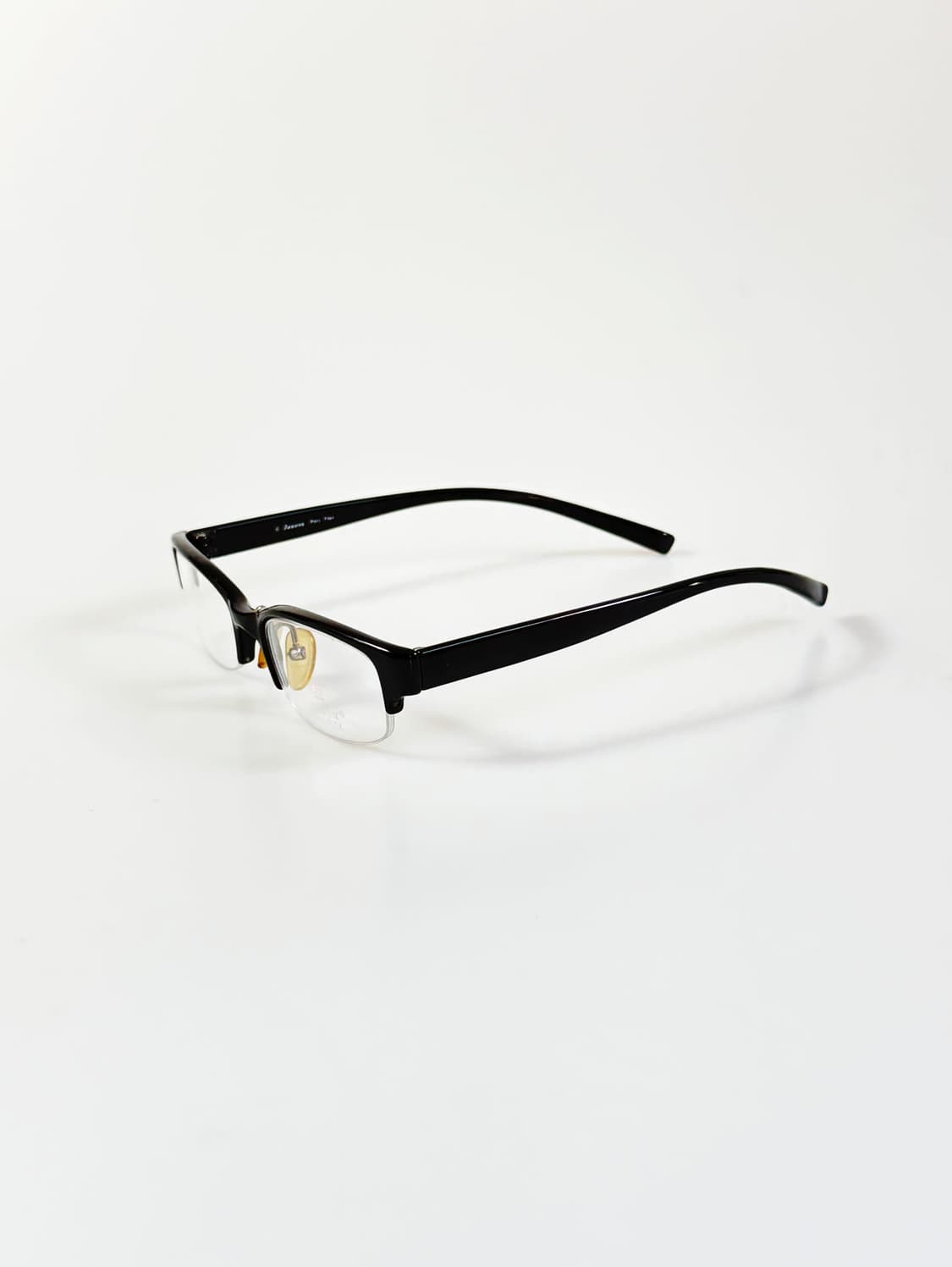 90s JENOVA 블랙 뿔테 반무테 스퀘어 빈티지 안경 상품이미지3
