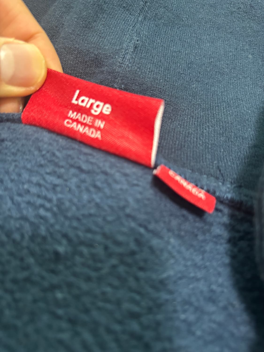 슈프림 네이비 후드집업 L  상품이미지3