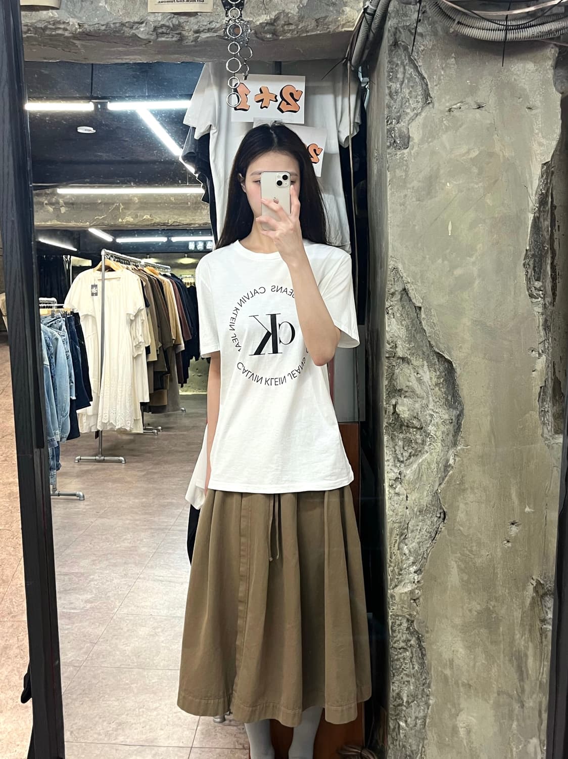 캘빈 클라인 반팔티 화이트 M #csz3921 상품이미지2