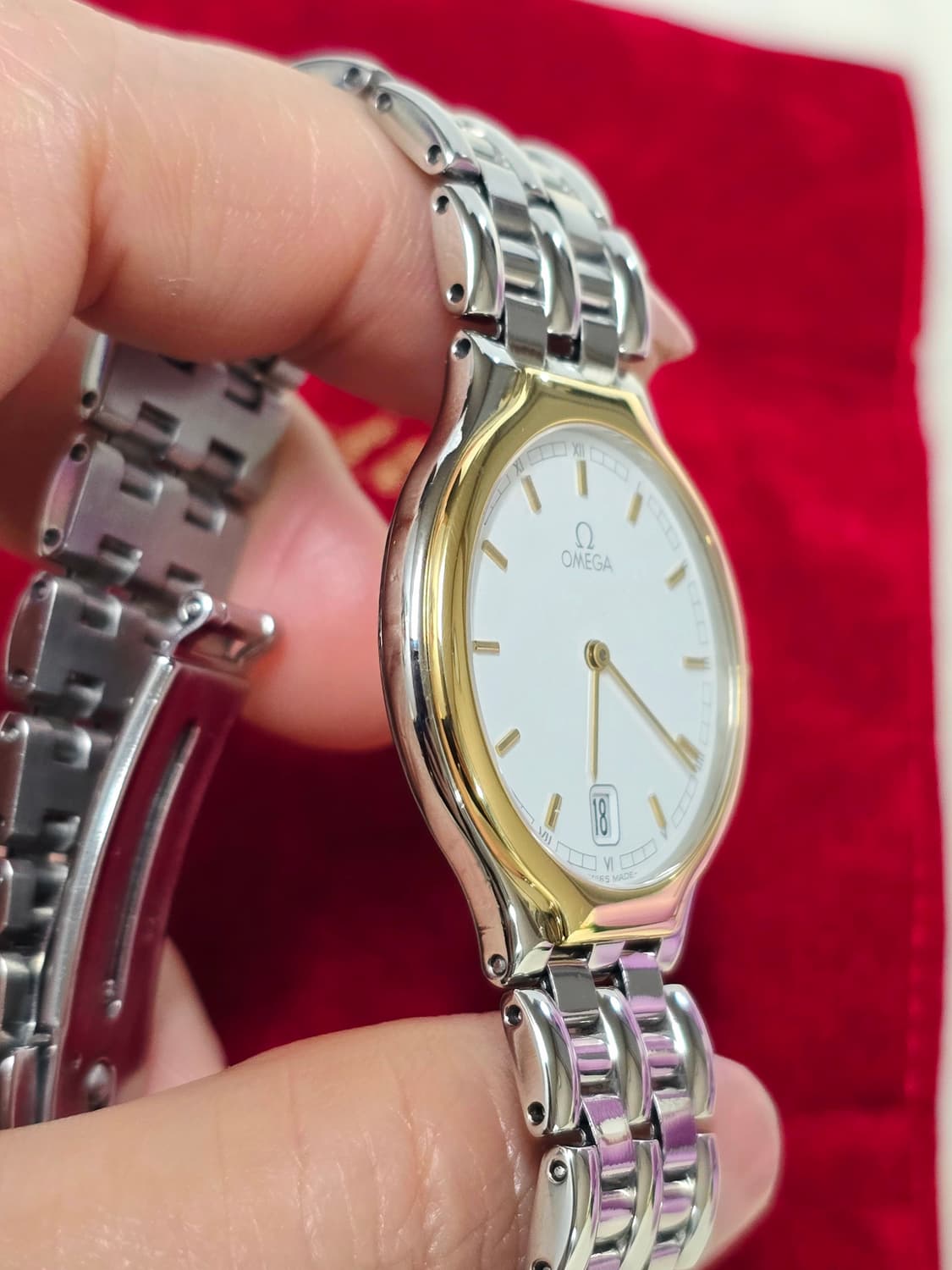 오메가드빌18k골드시계 31mm 남녀공용 정품 상품이미지5