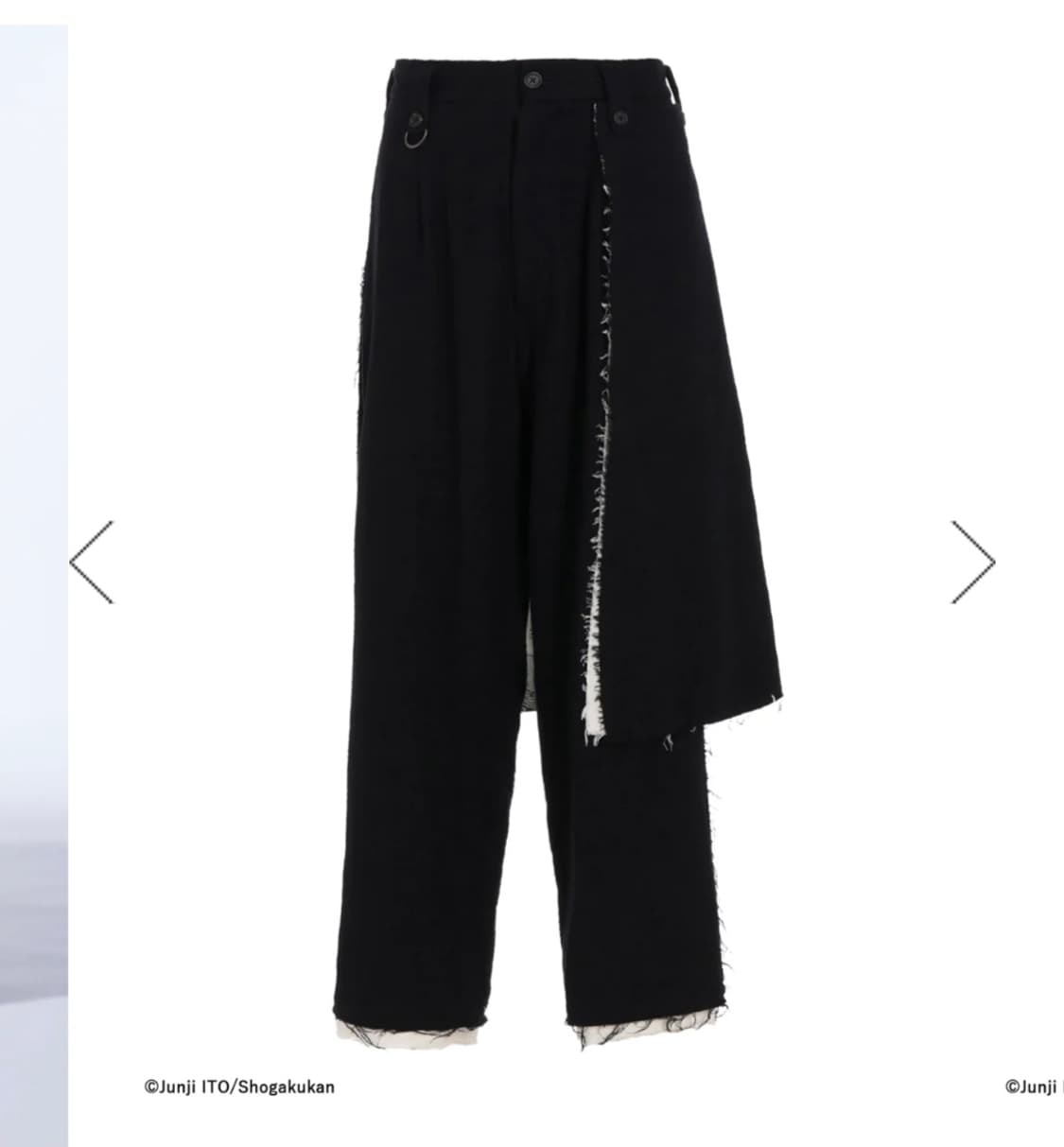 요지야마모토 이토준지 우즈마키 랩스커트 팬츠 상품이미지2