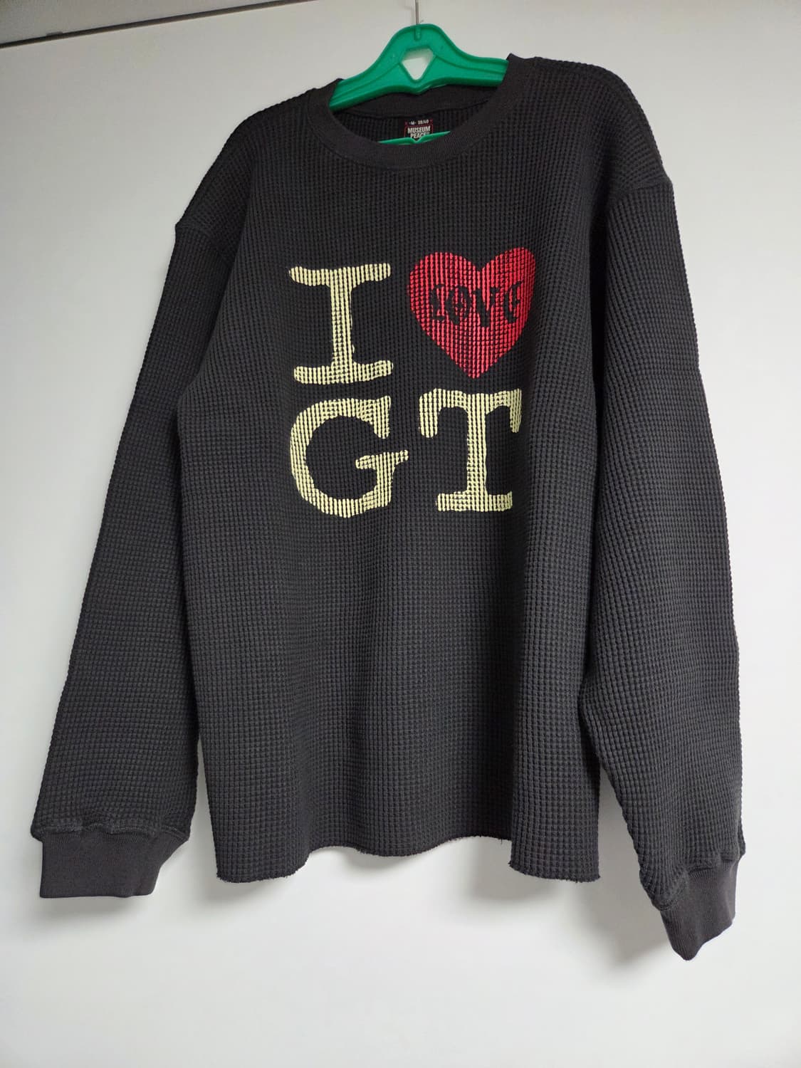 [M] 듀테로 아이러브고담 와플 티셔츠 빈티지 블랙 상품이미지1