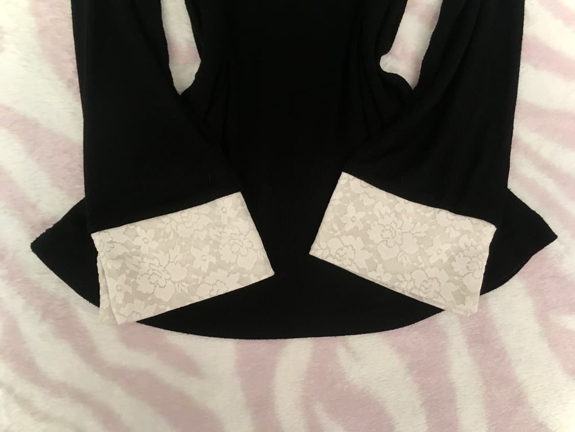 Pendora 블랙 레이스 블라우스 공겜여주깔 고딕 포멀 갸루 상품이미지5