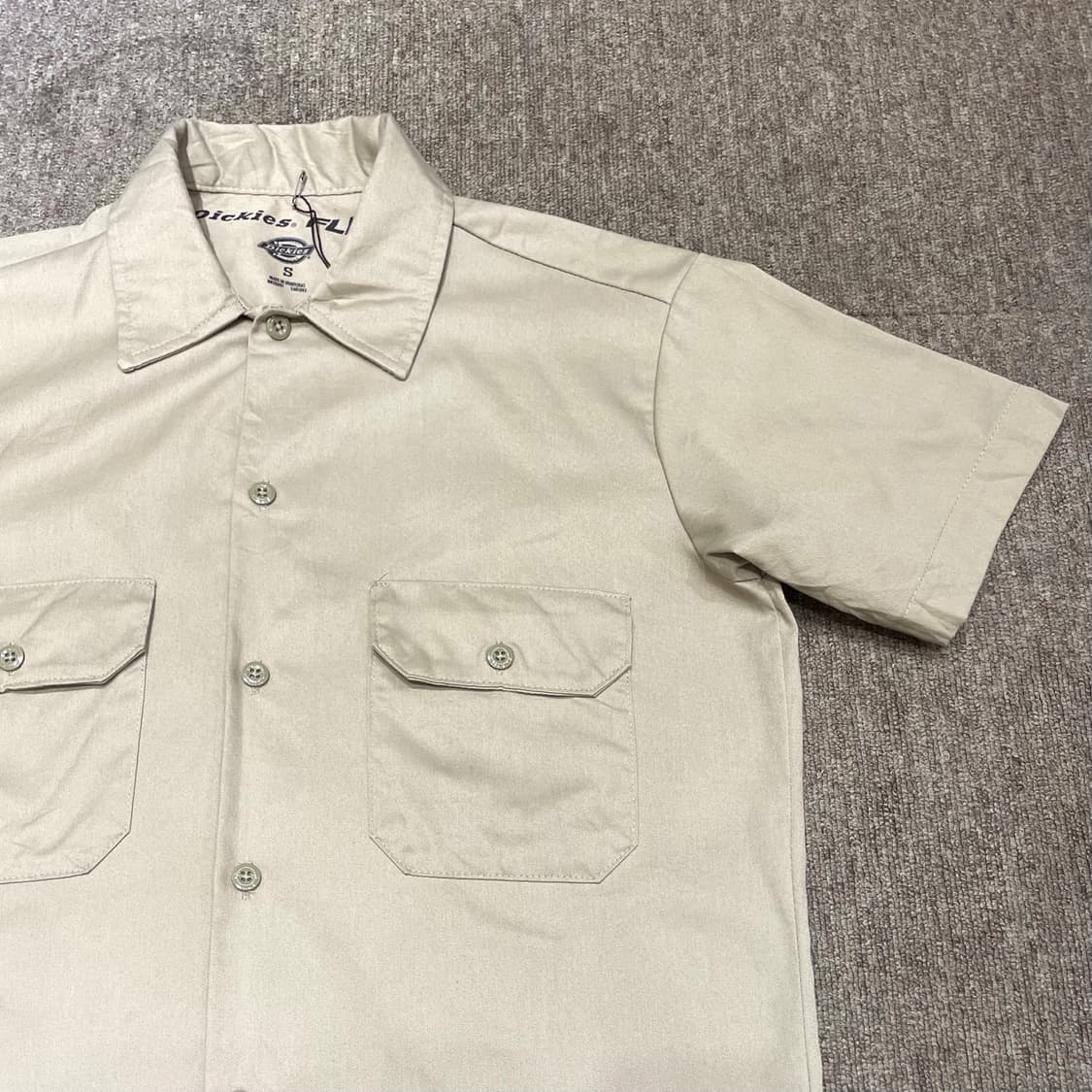 (S) Dickies 디키즈 반팔 워크 셔츠 베이지 상품이미지5