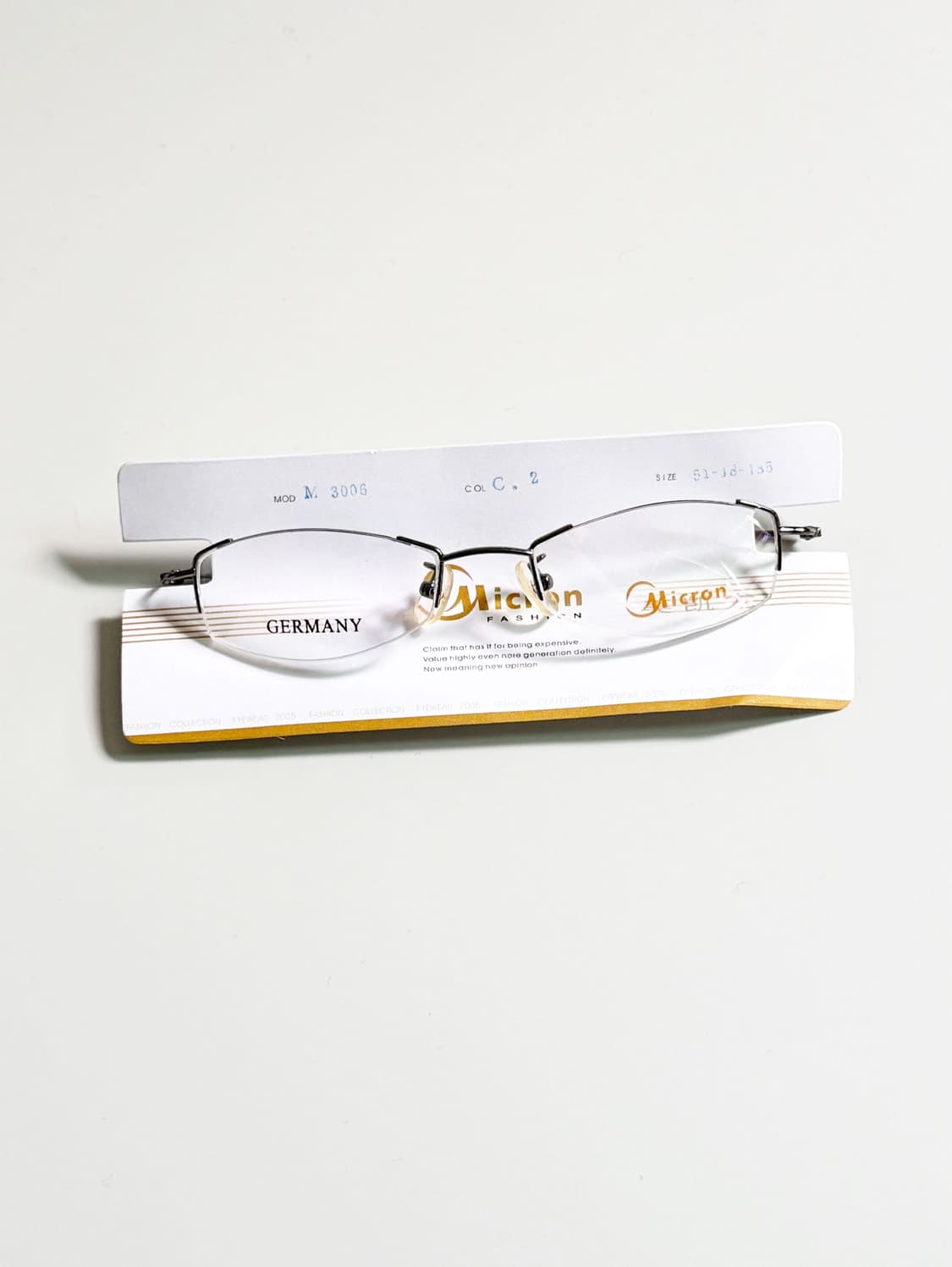 독일제 MICRON 세미 림리스 스퀘어 무테 빈티지 안경 상품이미지2