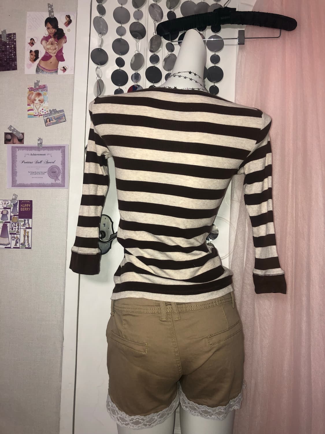 brown choco stripe top 상품이미지2