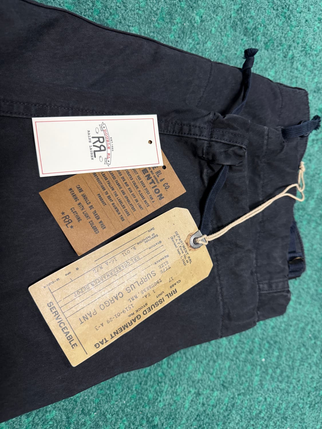 [31x32]더블알엘 rrl 서플라스 카고 팬츠 블랙 상품이미지1