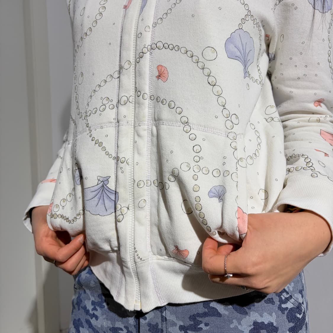 Tsumori chisato 조개 진주 후드집업 상품이미지2