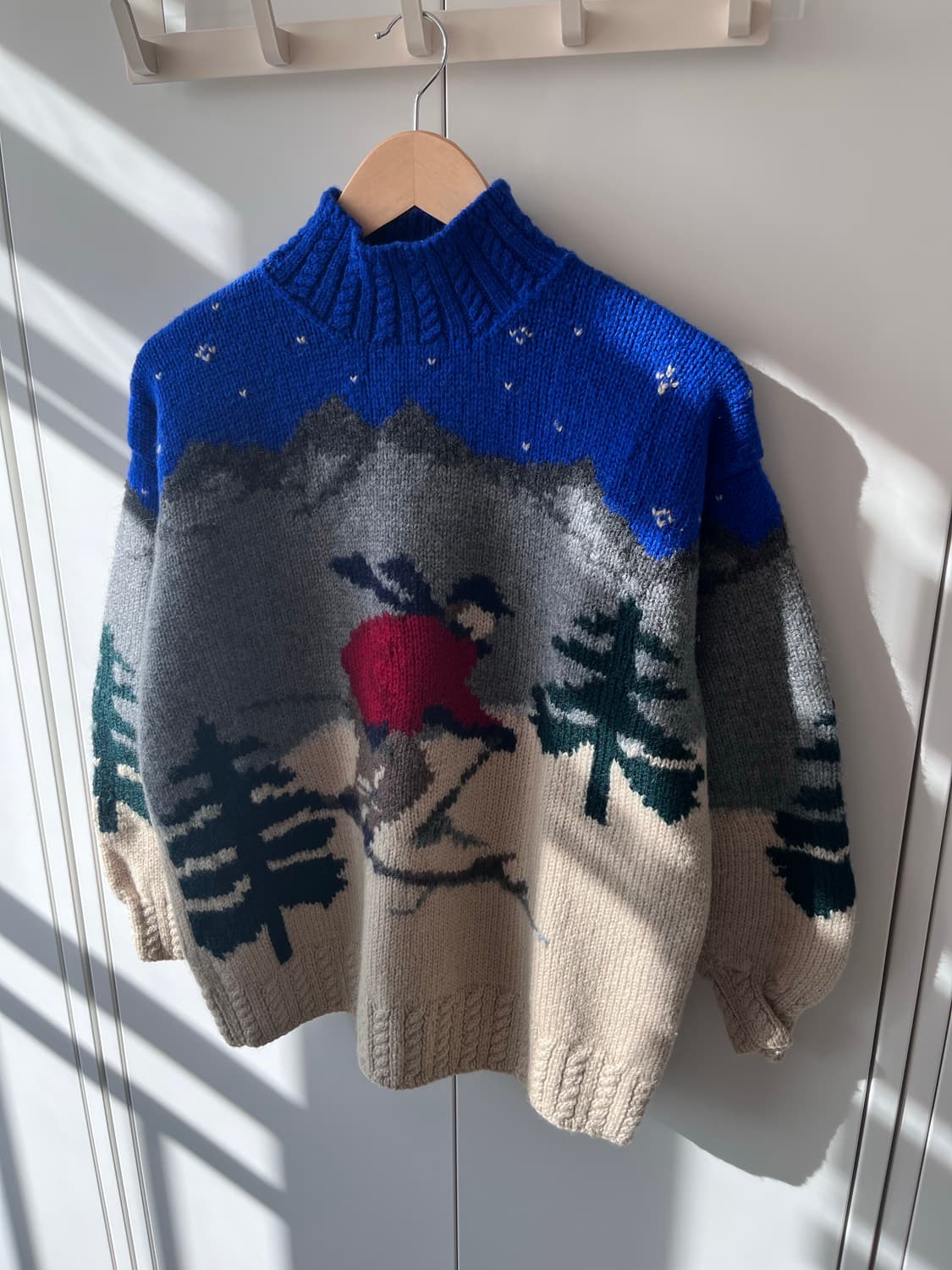 (Rare) 90‘ 폴로 랄프로렌 핸드메이드 스키 풍경 니트  상품이미지6