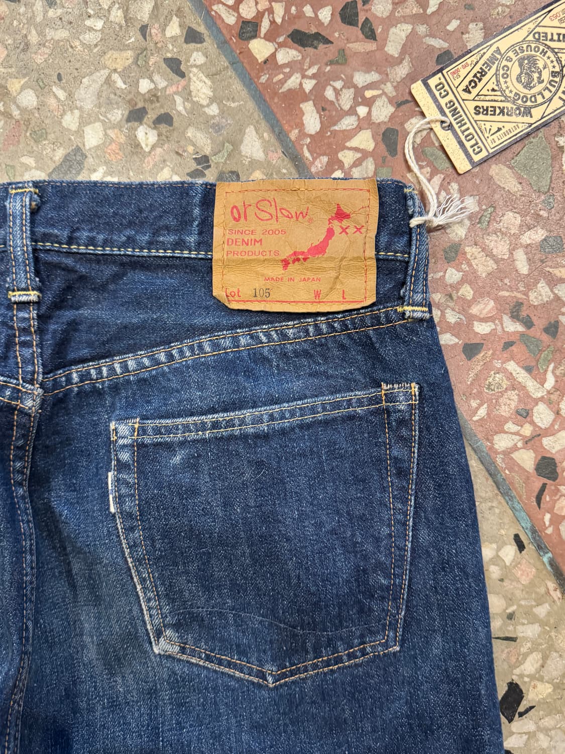오어슬로우 105 스트레이트 셀비지 데님 (32) 상품이미지8