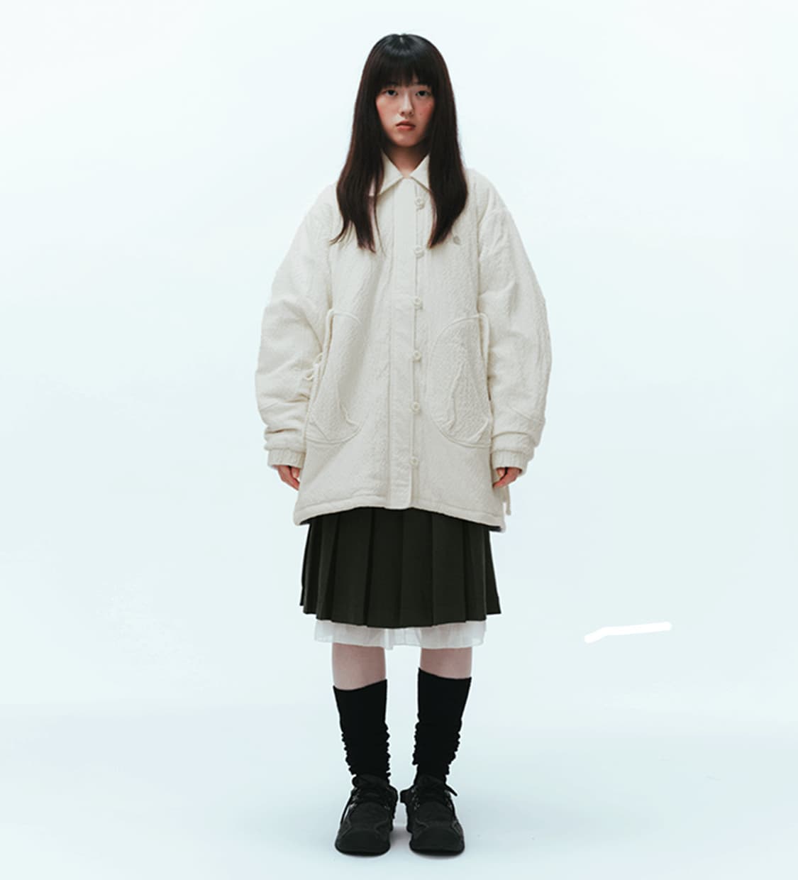 코이세이오 라운드 카라 봄버 자켓 아이보리 1사이즈 상품이미지1