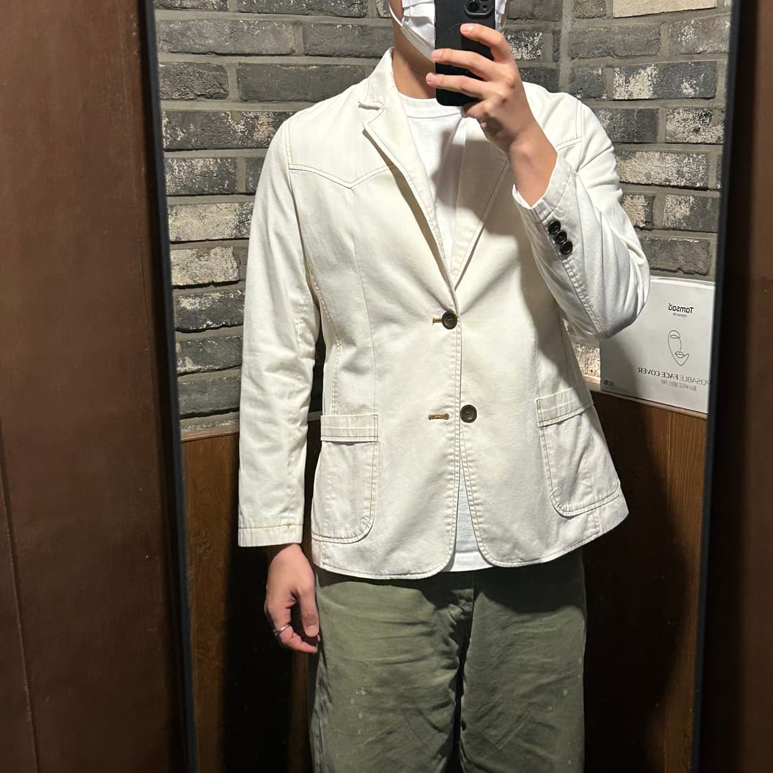 M) 리바이스 엔지니어드 코튼 자켓 크림 화이트 상품이미지8