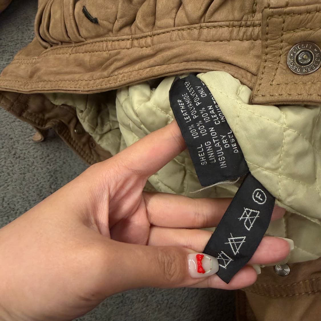 [ 정품/L ] 디젤 스웨이드 레더 가죽 웨스턴 자켓 상품이미지6