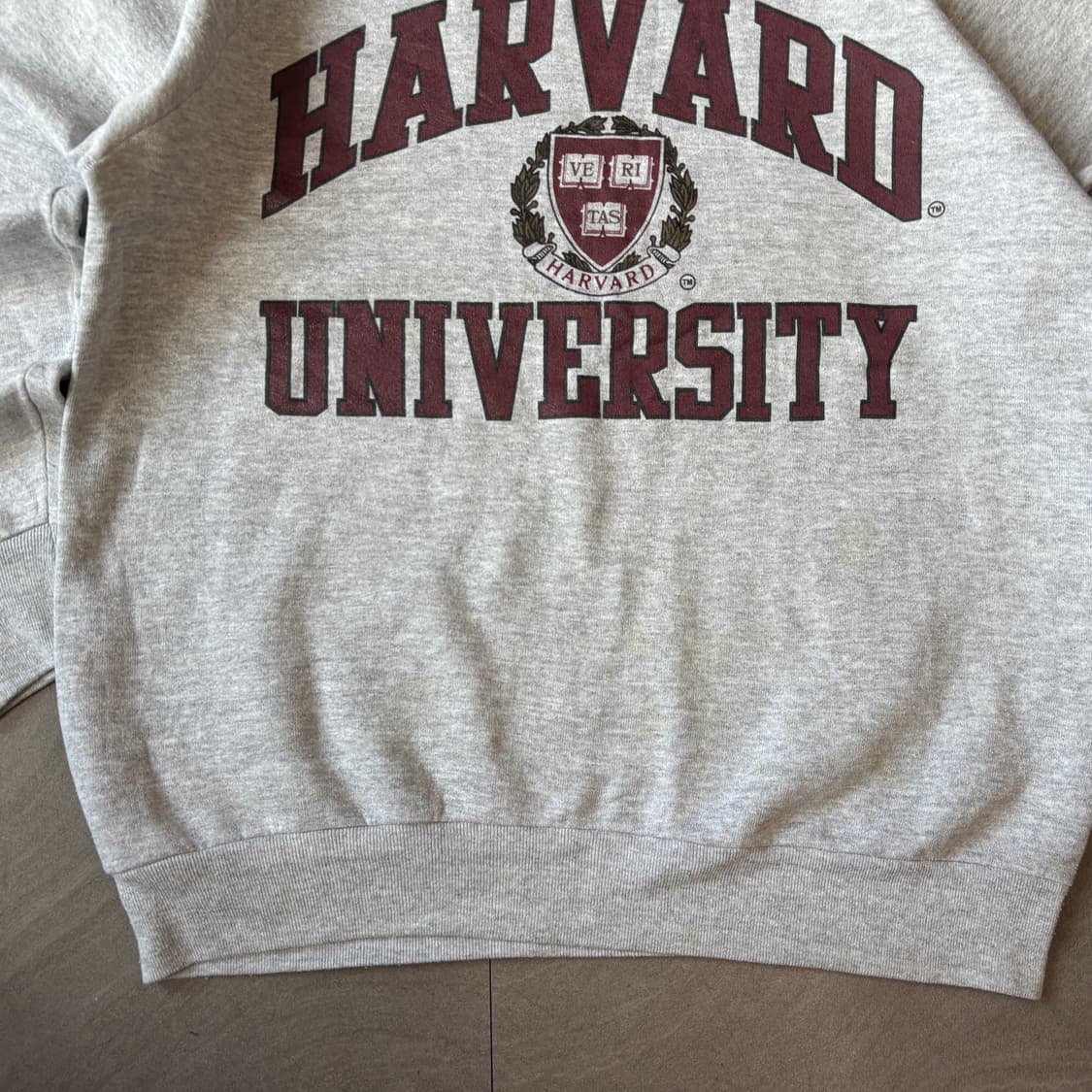 90s 90년대 미국 생산 그레이 화이트 스웻셔츠 상품이미지4