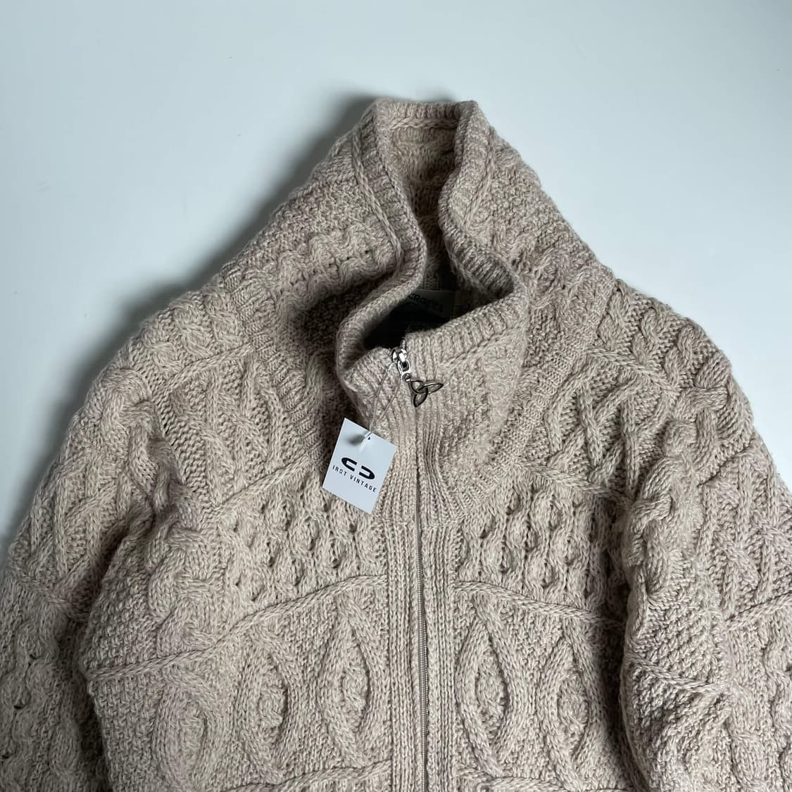 Aran crafts 울 100 하이넥 코트 (ireland)   상품이미지3