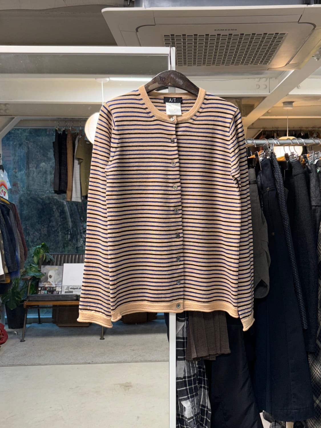 아츠로 타야마 스트라이프 울 가디건 상품이미지1