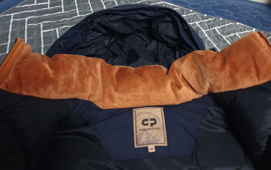 센터폴 오리털 후디 패딩 자켓 네이비 (100) 상품이미지6