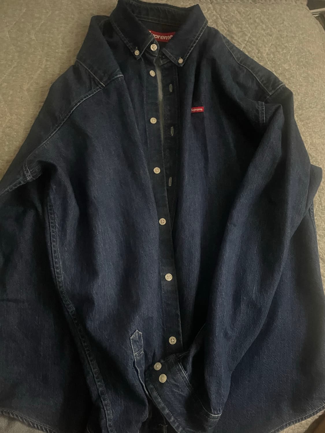 슈프림 스몰 박스 린스드 데님 셔츠 L 상품이미지2