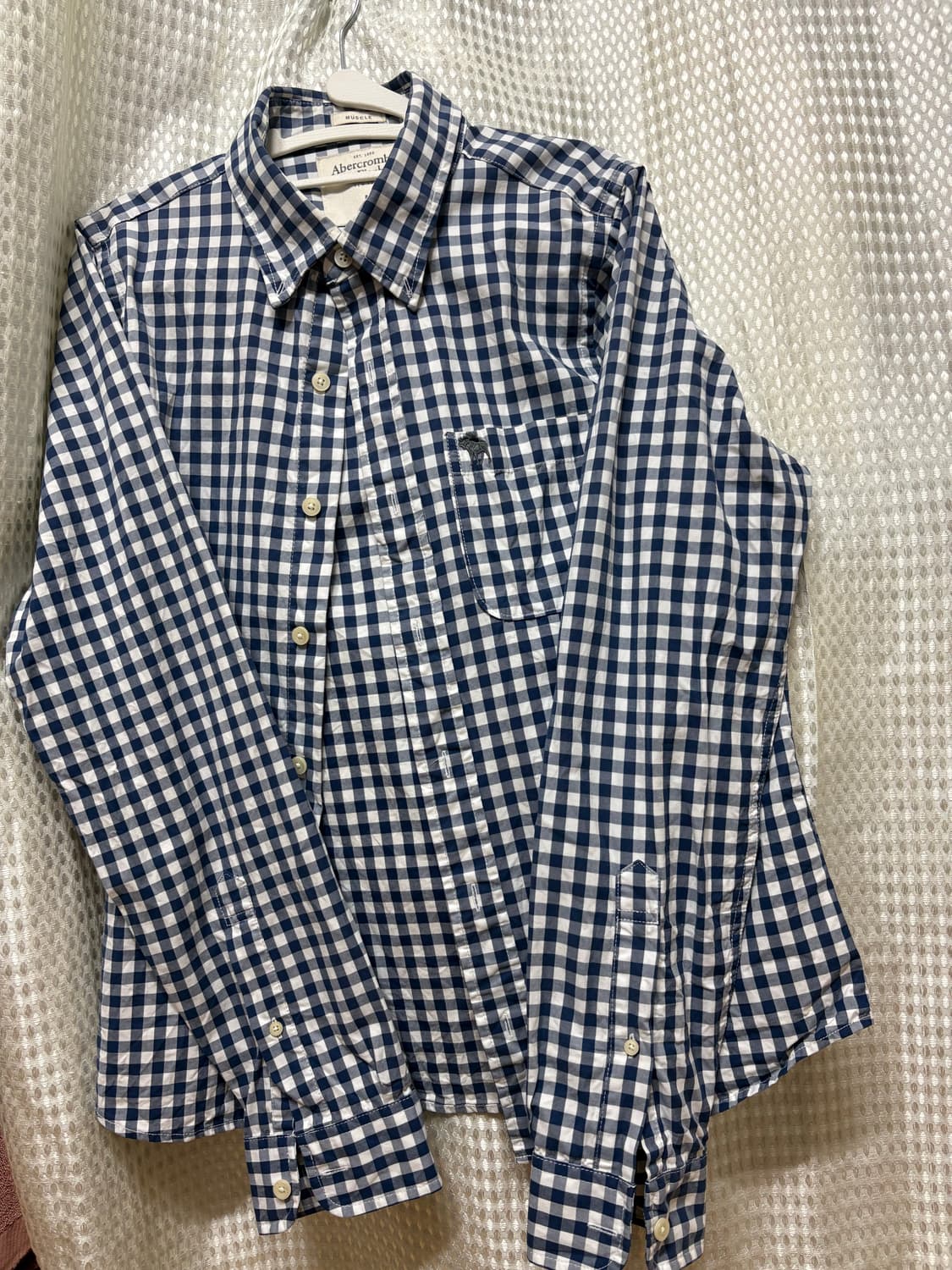 아베크롬비 블루 체크 셔츠 상품이미지1