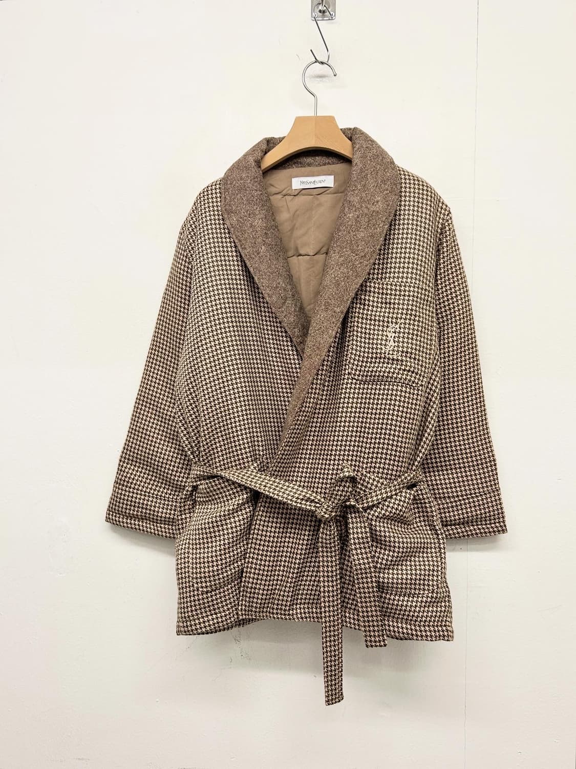 빈티지 입생로랑 하운드투스 울 퀼팅 홈 로브 상품이미지1