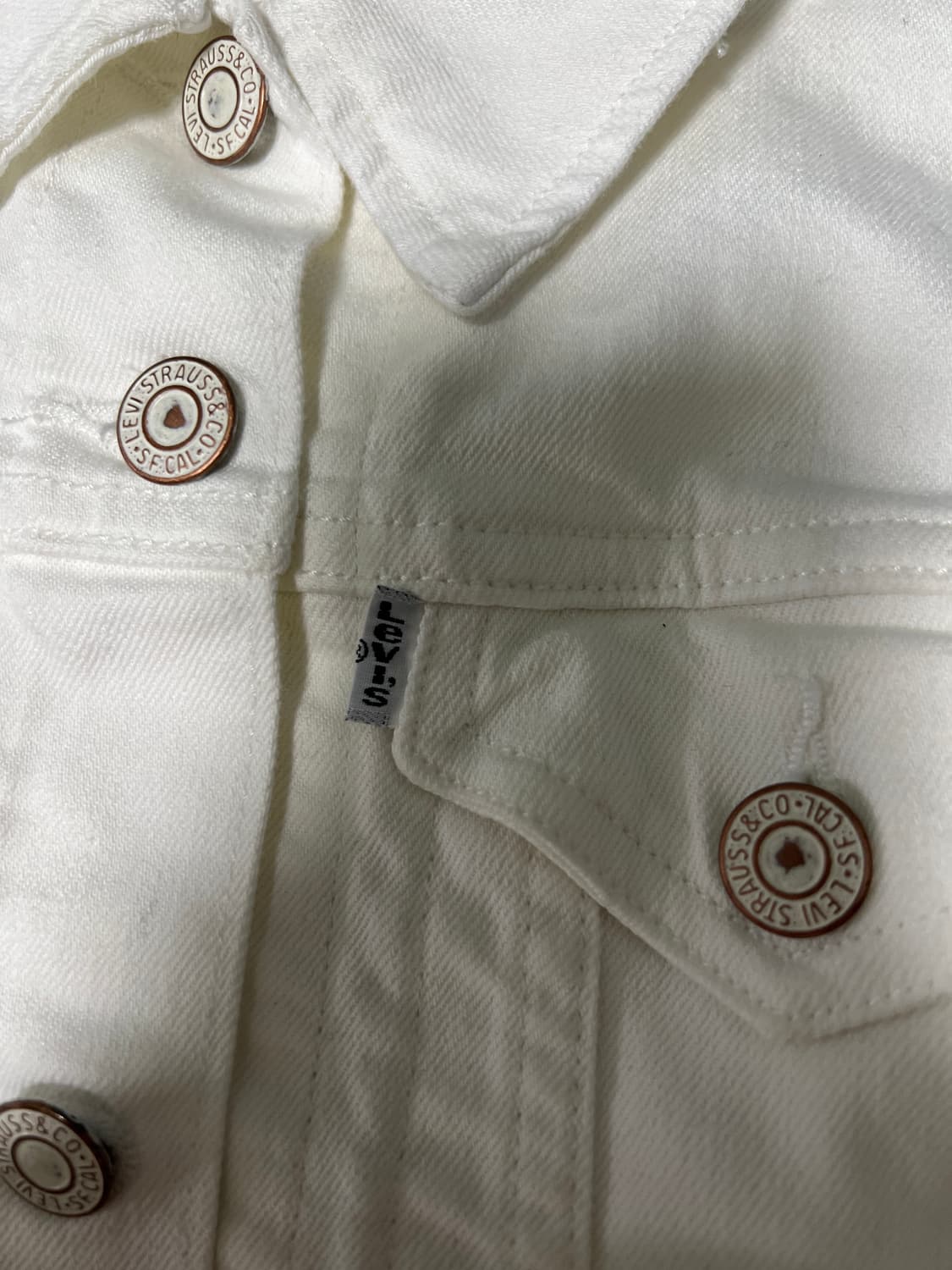 리바이스 화이트 데님 베스트 상품이미지2