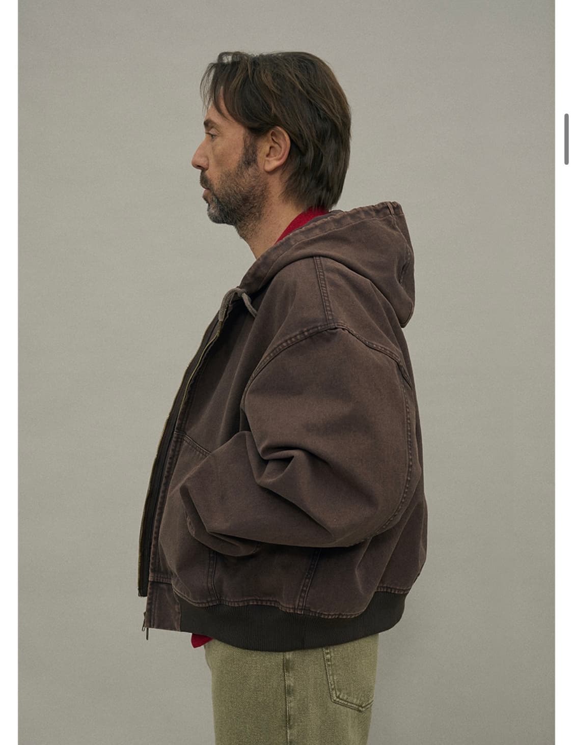 파르티멘토 VTG 워크 후드 집업 브라운 L 상품이미지4