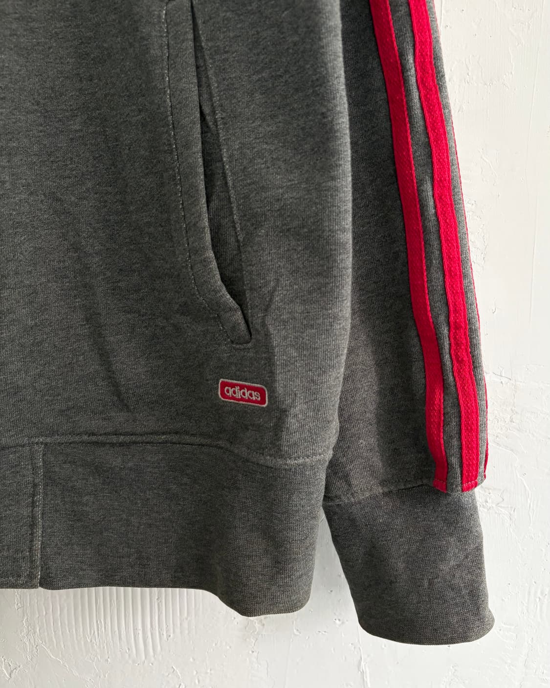 Adidas 아디다스 00‘s 레드로고 차콜컬러 스타디움 코튼 바시티 가 상품이미지6