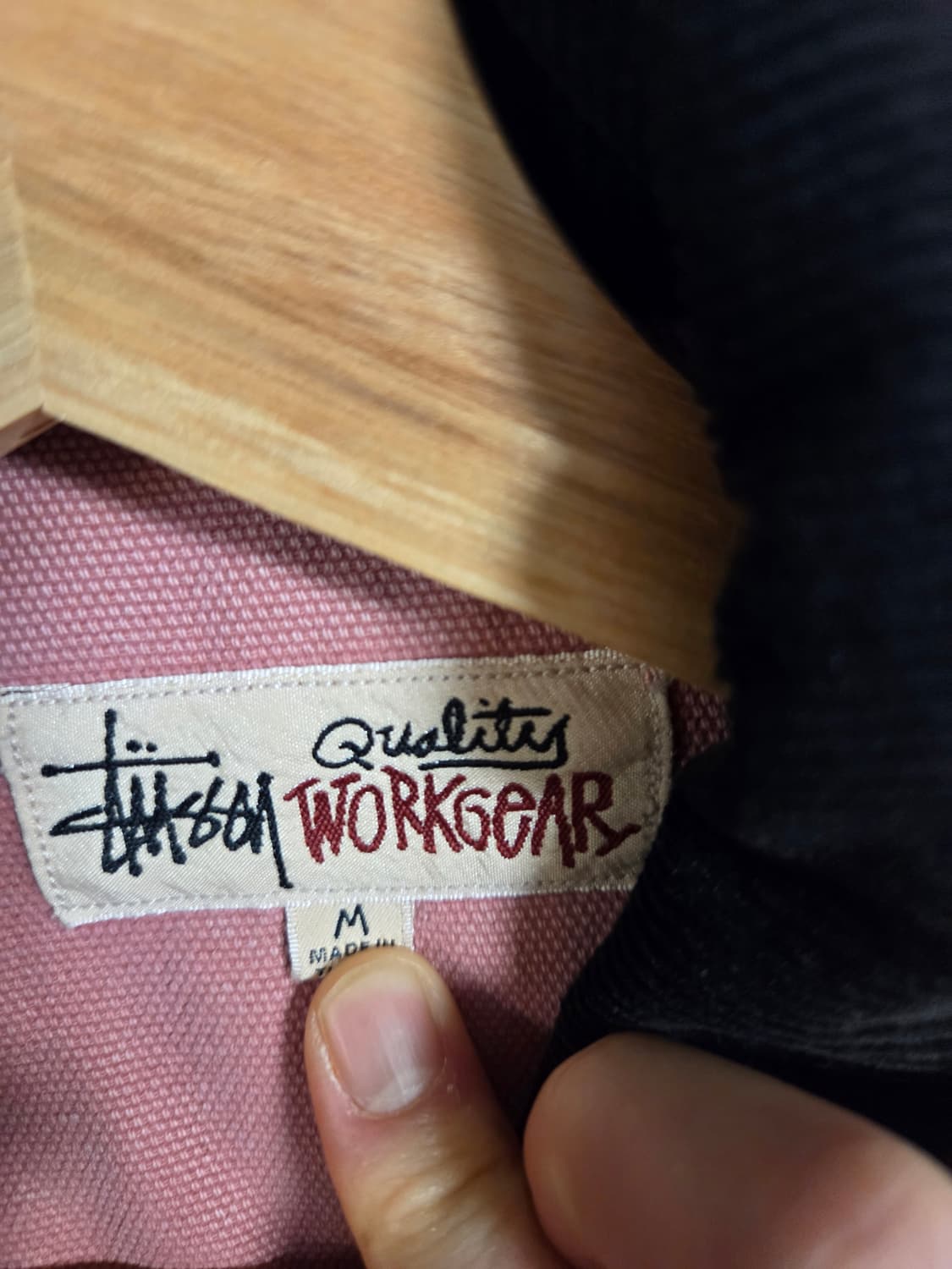 스투시 워시드 캔버스 코듀로이 웨스턴 자켓 핑크 M 상품이미지2