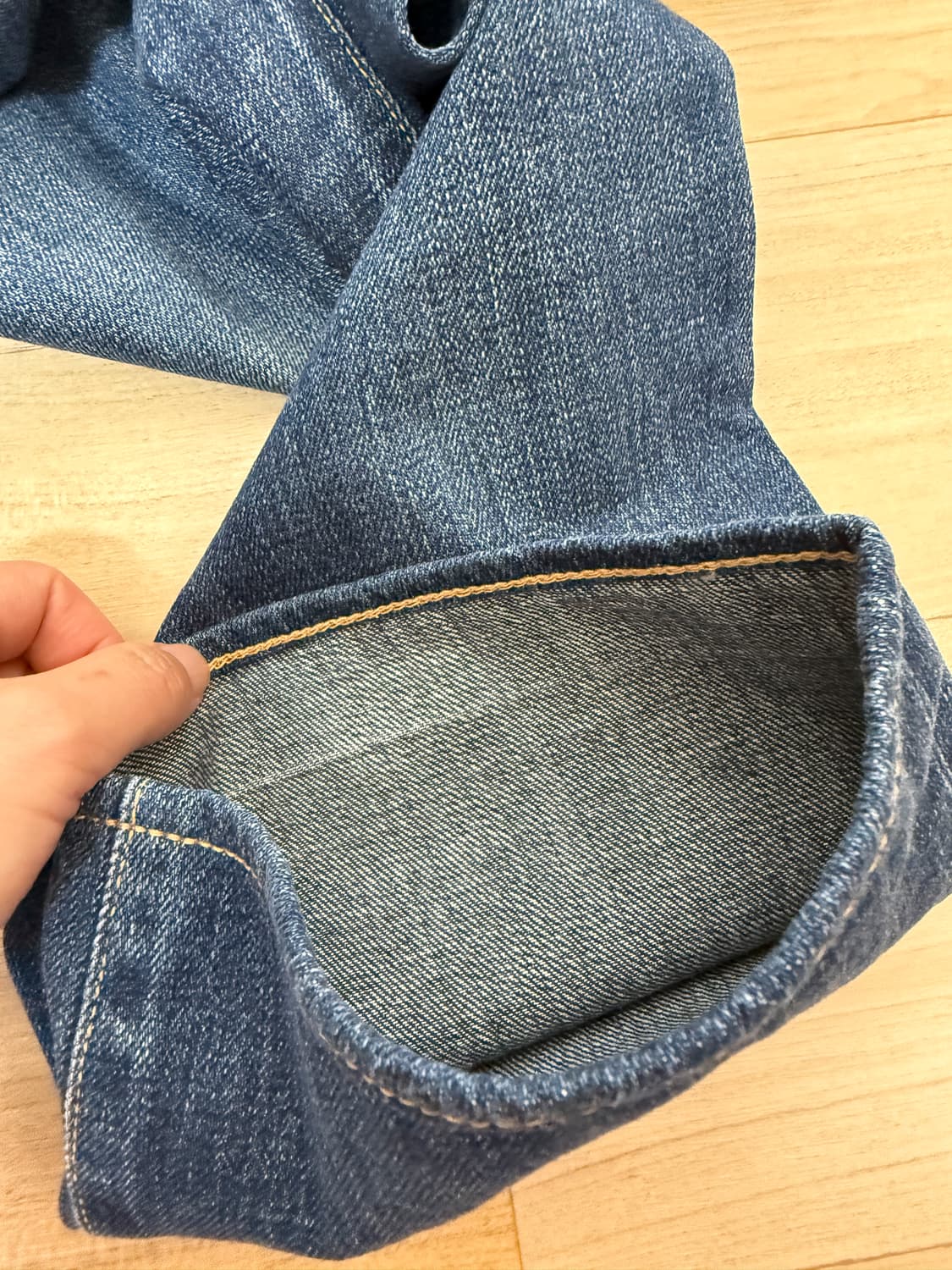 GLR 스탠다드 그린라벨 릴렉싱 워싱 데님 팬츠 상품이미지7