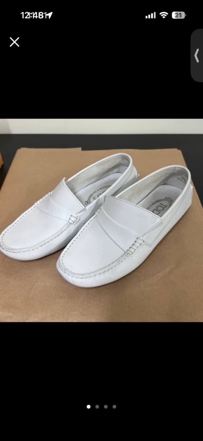 토즈 TOD'S 화이트 드라이빙 슈즈 상품이미지1