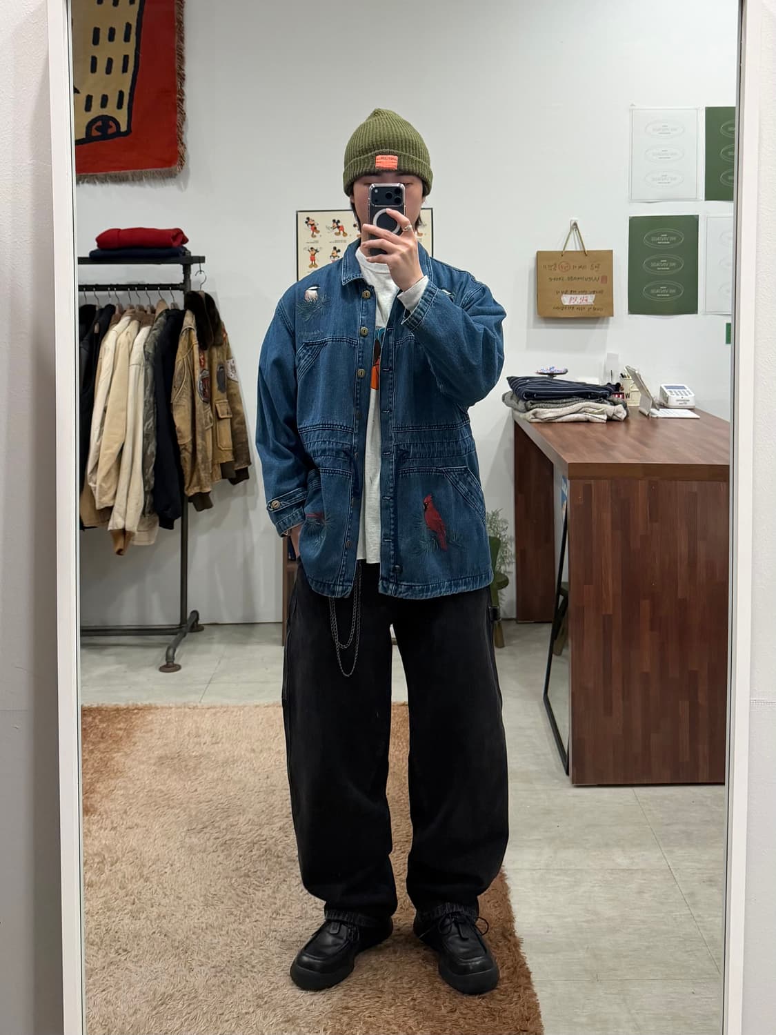 90s Sun Belt 빈티지 데님 초어 자켓 상품이미지2