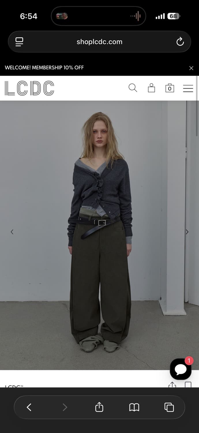 Lcdc CURVED SNAP PANTS (KHAKI) 상품이미지3