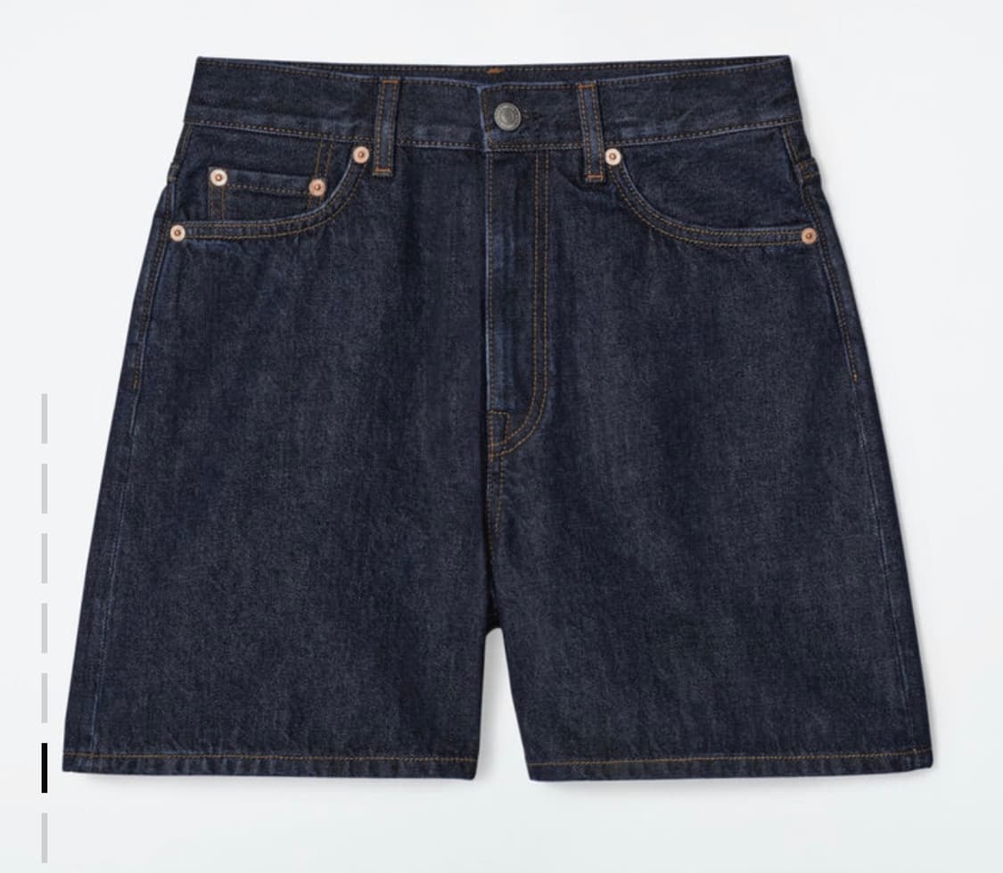 cos 코스 하이라이즈 데님쇼츠 인디고 상품이미지3