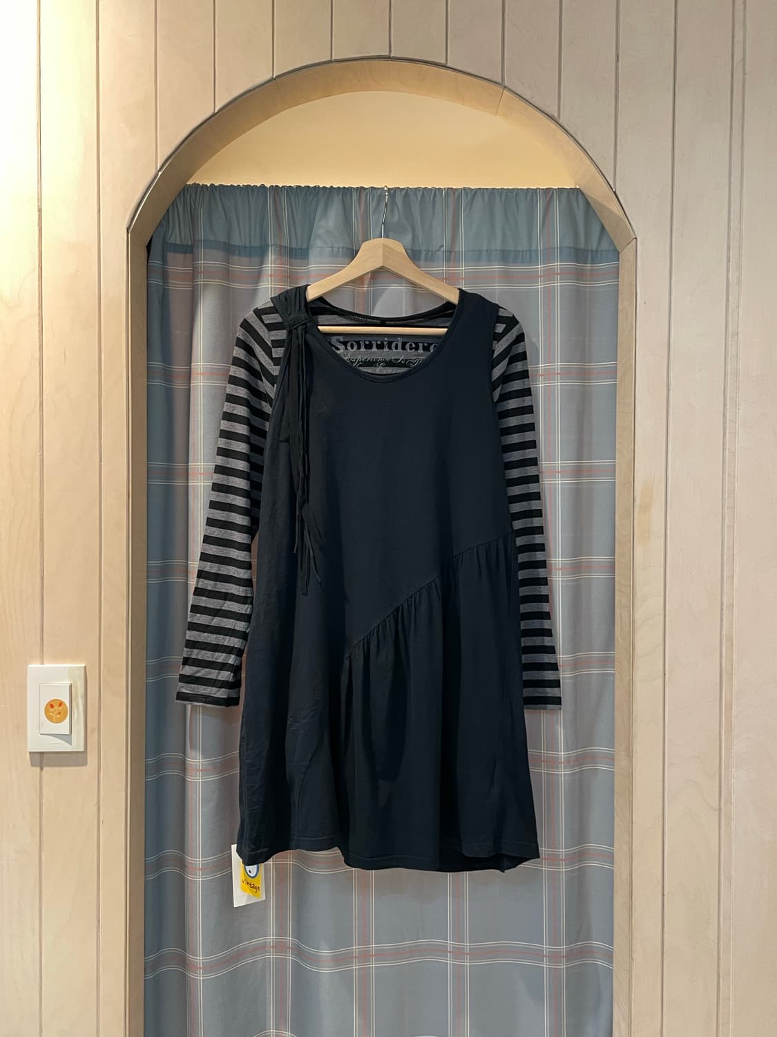 일본빈티지 수술디테일 블랙원피스 상품이미지2