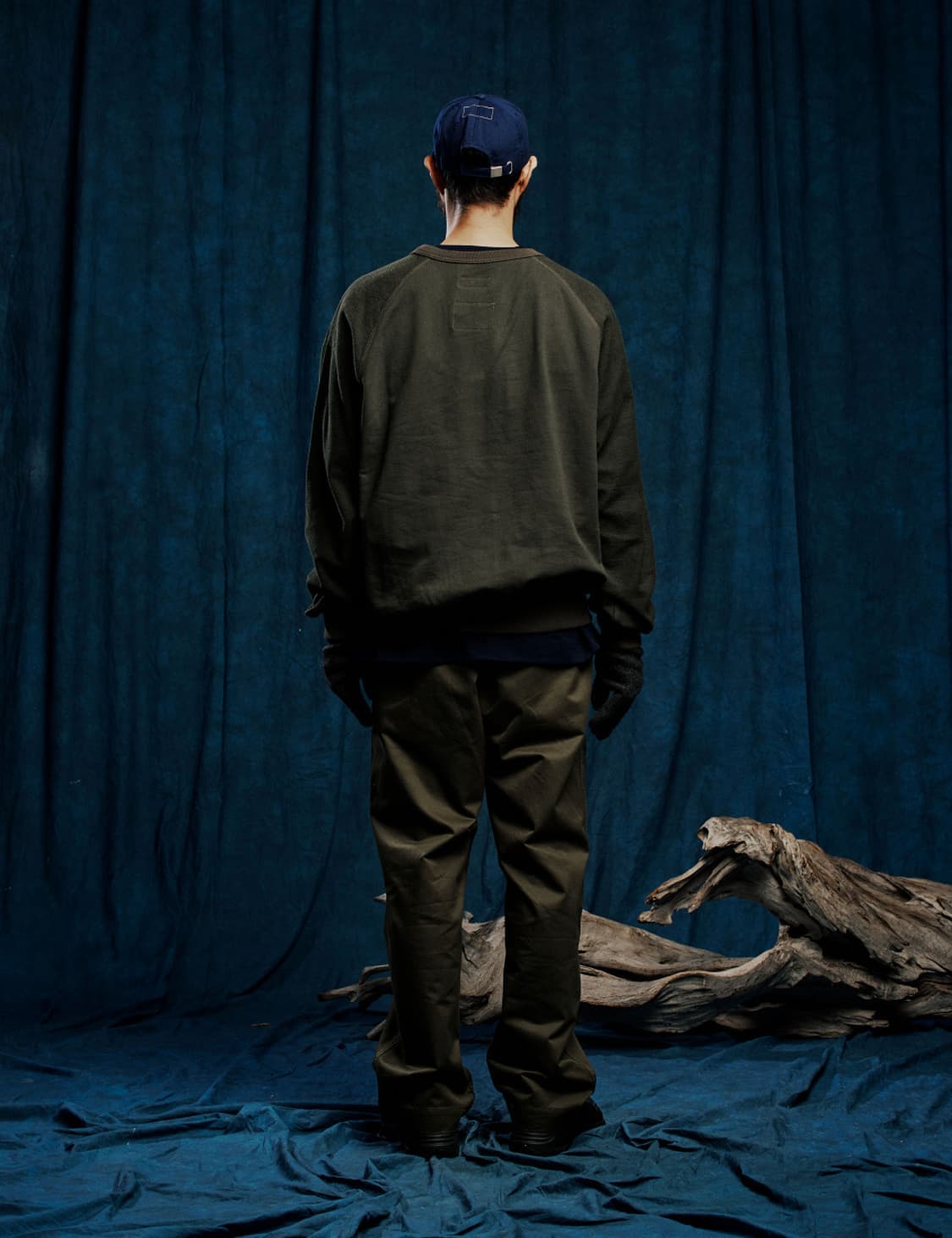 네이머클로딩 맨투맨 하프 리버스 스웨트셔츠 올리브 XL HALF REVE 상품이미지9