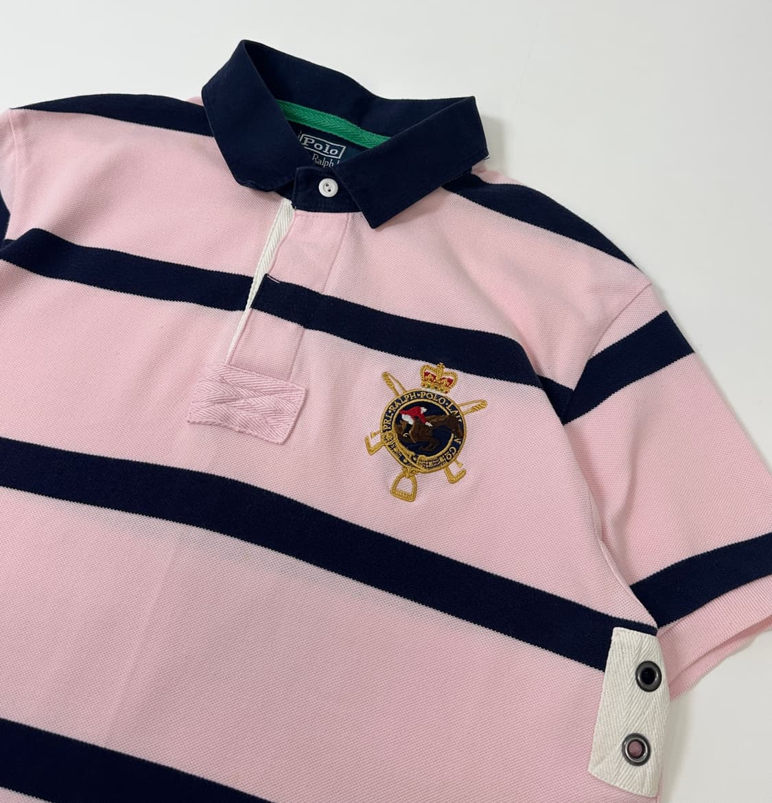 폴로 랄프로렌 핑크 럭비셔츠 반팔 상품이미지1