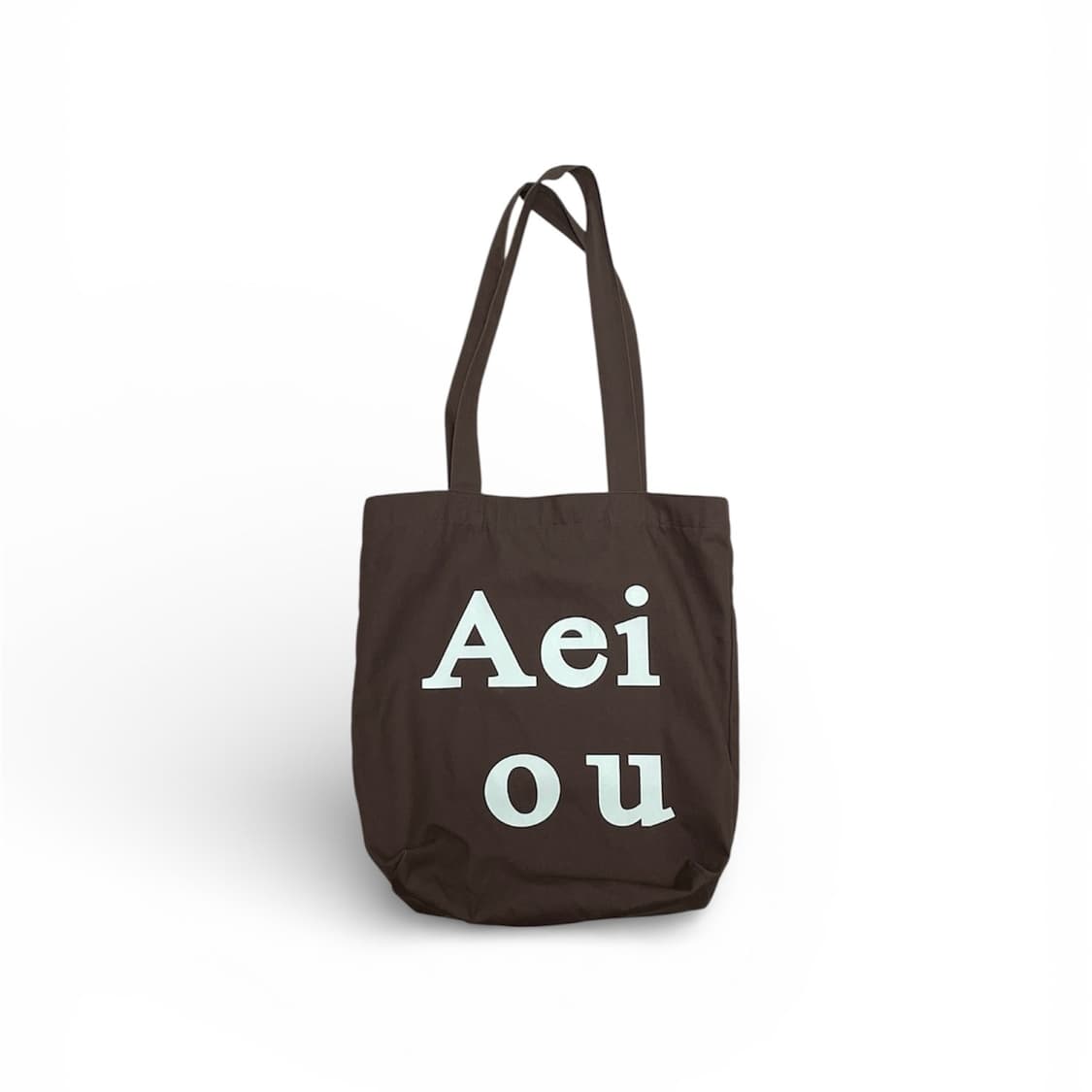 Aeiou 로고백 에코백 초콜릿 브라운 상품이미지1
