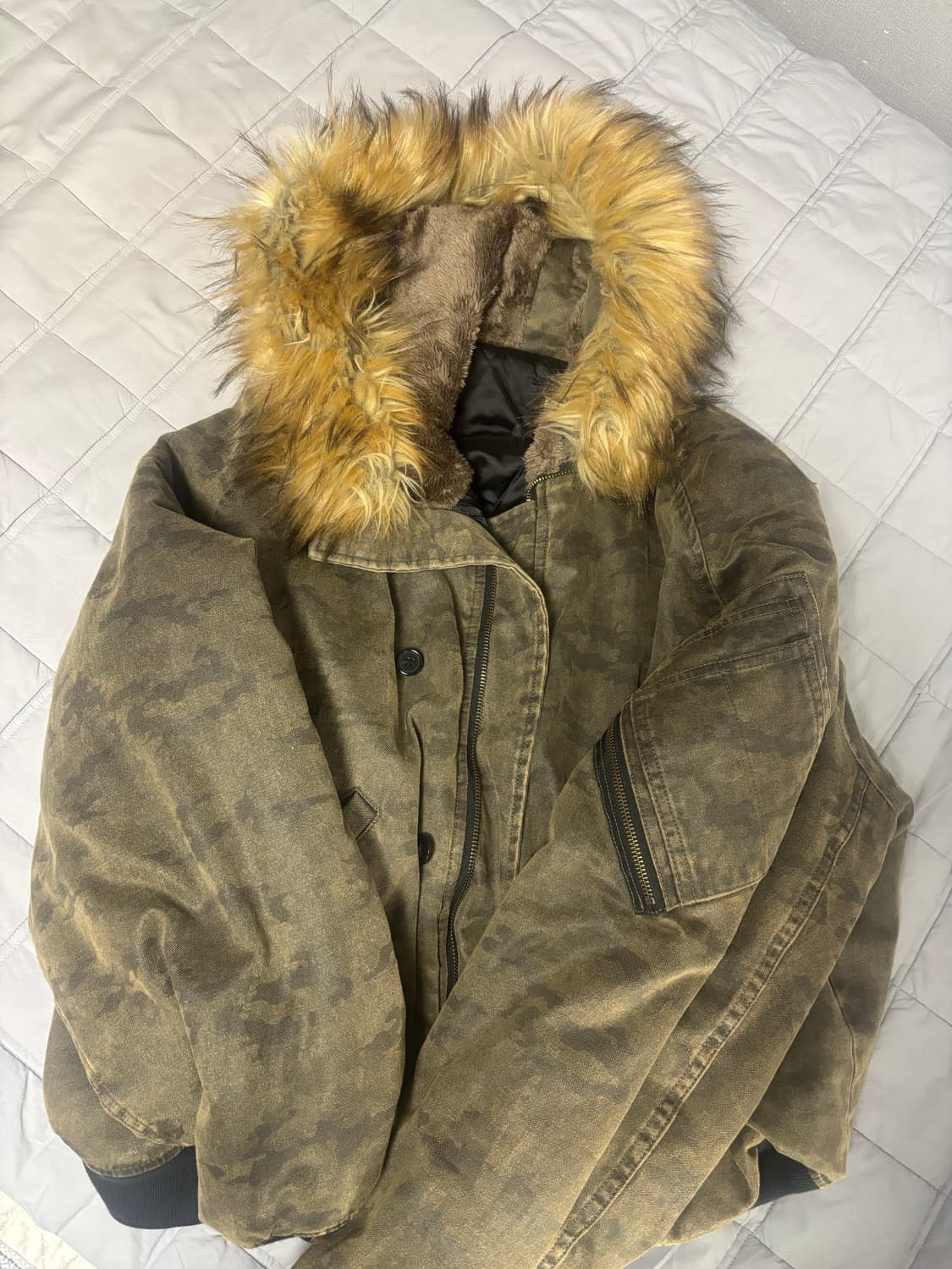 Avin Made 빈티지 퍼 패딩 상품이미지4